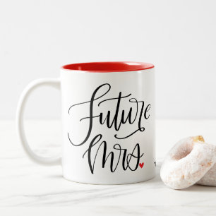 Tasse 2 Couleurs Futur Mme Calligraphie Custom Red