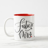 Tasse 2 Couleurs Futur Mme Calligraphie Custom Red (Gauche)