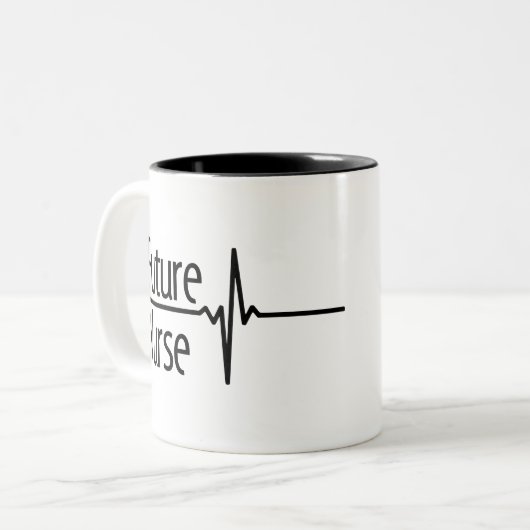 Tasse 2 Couleurs Future infirmière ECG (Devant gauche)