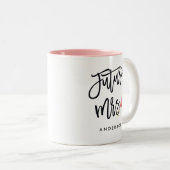 Tasse 2 Couleurs Future Mme Calligaphy Personalized (Devant droit)