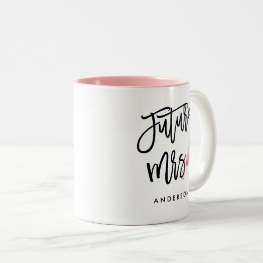 Tasse 2 Couleurs Future Mme Calligaphy Personalized (Devant droit)
