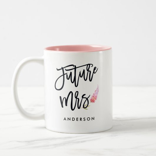Tasse 2 Couleurs Future Mme Calligaphy Personalized (Gauche)