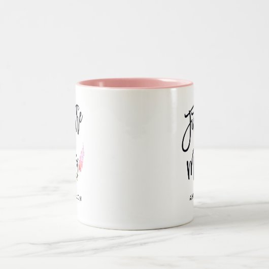 Tasse 2 Couleurs Future Mme Calligaphy Personalized (Centre)