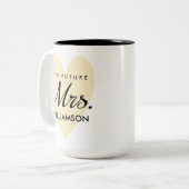 Tasse 2 Couleurs Future Mme - un plus long nom de famille (Devant gauche)