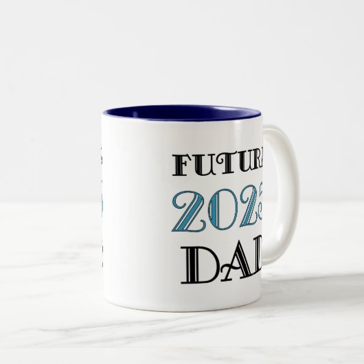 Tasse 2 Couleurs Future Papa 2025 (Devant droit)