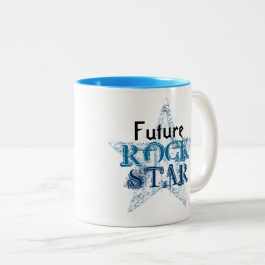 Tasse 2 Couleurs Future Rock Star / Watch Out World! (Devant droit)