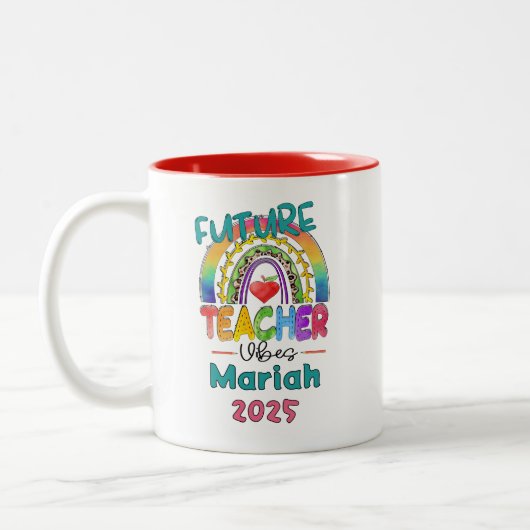 Tasse 2 Couleurs Future Teacher Personalized  (Gauche)