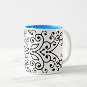 Tasse 2 Couleurs Gabarit de design marocain (Devant droit)