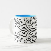 Tasse 2 Couleurs Gabarit de design marocain (Devant gauche)