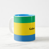 Tasse 2 Couleurs Gabon, République gabonaise (Devant gauche)