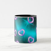 Tasse 2 Couleurs Galaxie de coeur (Centre)