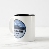 Tasse 2 Couleurs Gallatin Range Montana Wyoming Camping (Devant gauche)