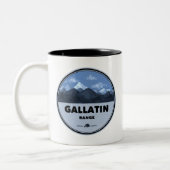 Tasse 2 Couleurs Gallatin Range Montana Wyoming Camping (Gauche)