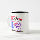Tasse 2 Couleurs Galloping Wild Mountain Horse (Devant gauche)