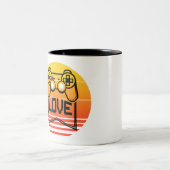 TASSE 2 COULEURS GAMER LOVE - JEU NERD (Centre)