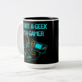 Tasse 2 Couleurs Gamer Retro Neon Noir (Devant gauche)