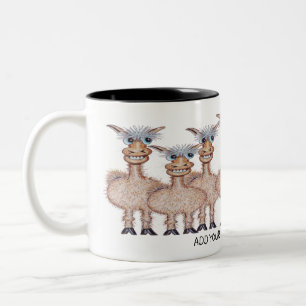Tasse 2 Couleurs Gamme de Dessins Animés d'Alpacas Drôles