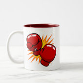 Tasse 2 Couleurs Gants de boxe de bande dessinée (Gauche)