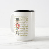 Tasse 2 Couleurs Garçon de batteur de Noël d'or petit (Devant gauche)