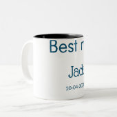 Tasse 2 Couleurs garçon d'honneur témoin ajouter nom texte bachelor (Devant gauche)