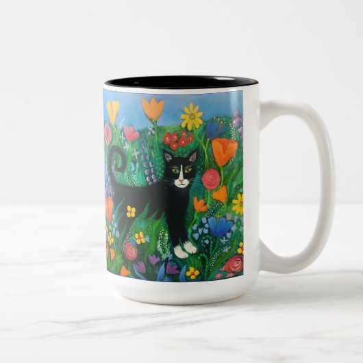 Tasse 2 Couleurs Garden cat (Droit)