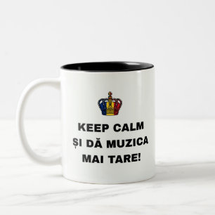 TASSE 2 COULEURS GARDEZ CALME ET MONTEZ LE SON !