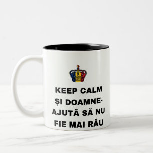 TASSE 2 COULEURS GARDEZ CALME ET QUE DIEU NOUS PROTÈGE POUR QUE ÇA