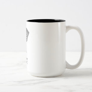Tasse 2 Couleurs Gardez l'artiste calme de mosaïque