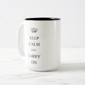 Tasse 2 Couleurs Gardez le calme et continuez (Devant gauche)