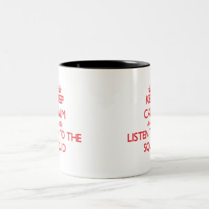 Tasse 2 Couleurs Gardez le calme et écoutez le calmar