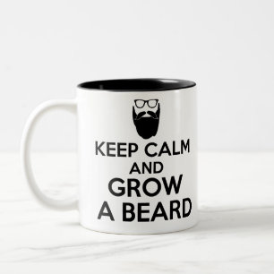 Tasse 2 Couleurs gardez le calme et laissez-vous pousser une barbe