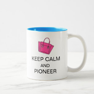 TASSE 2 COULEURS GARDEZ LE CALME ET LE CAFÉ PIONNIER À DEUX TONS
