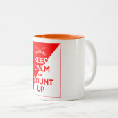 Tasse 2 Couleurs Gardez le calme et montez (Devant droit)