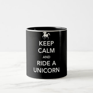 Tasse 2 Couleurs Gardez le calme et montez une licorne