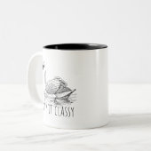Tasse 2 Couleurs Gardez-le Classique Élégant Cygne (Devant gauche)