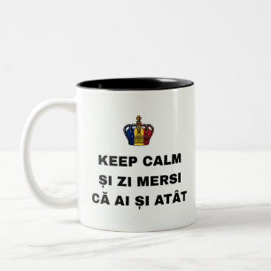 TASSE 2 COULEURS GARDEZ SON CALME ET DITES MERCI POUR CE QUE VOUS A