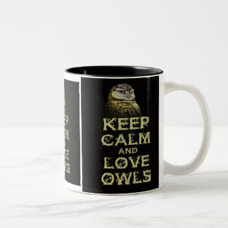 Tasse 2 Couleurs Gardez votre calme et aimez les cadeaux de chouett