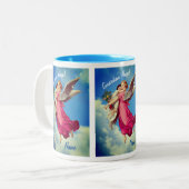 Tasse 2 Couleurs Gardien Angel Et Enfant Personnalisé (Devant gauche)