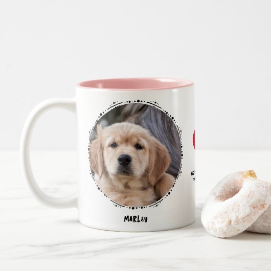 Tasse 2 Couleurs Gardien commémoratif de chien de perte d'animal de (Avec donut)