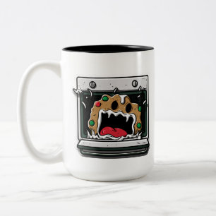 Tasse 2 Couleurs Gâteau de Noël drôle qui crie du four