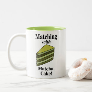 Tasse 2 Couleurs Gâteau vert Matcha amusant