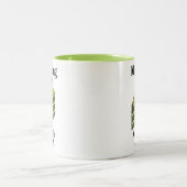 Tasse 2 Couleurs Gâteau Vert Matcha Drôle (Centre)