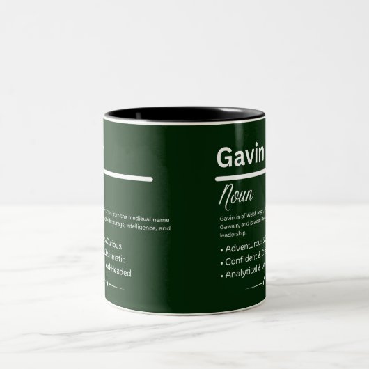 Tasse 2 Couleurs Gavin Personalized Name (Centre)