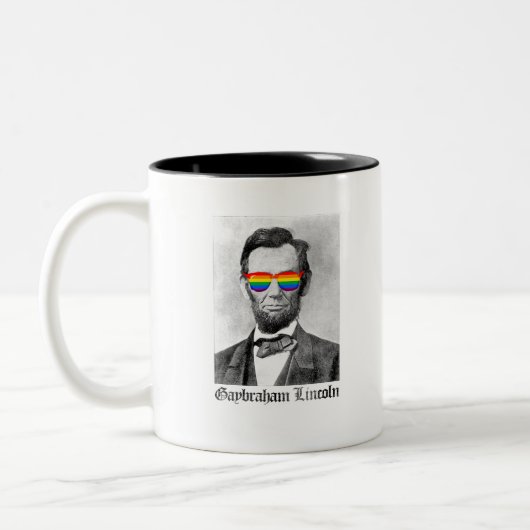 Tasse 2 Couleurs Gaybraham Lincoln Pride (Gauche)