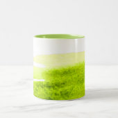 Tasse 2 Couleurs Gazon vert lime aquarelle swish (Centre)