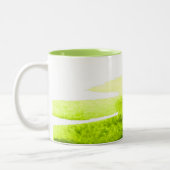 Tasse 2 Couleurs Gazon vert lime aquarelle swish (Gauche)