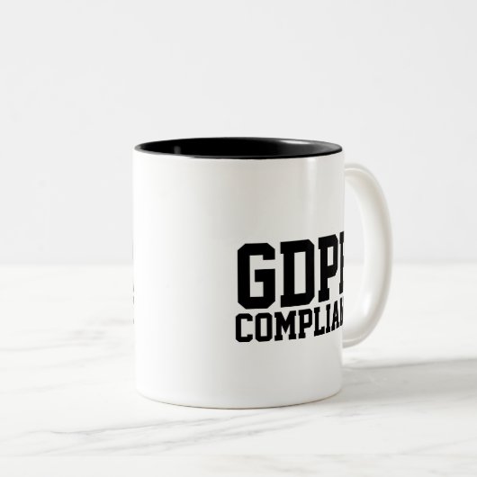 Tasse 2 Couleurs GDPR conforme (Devant droit)