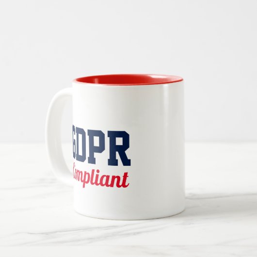 Tasse 2 Couleurs GDPR conforme (Devant gauche)