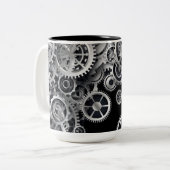 Tasse 2 Couleurs Gears en argent vapeur (Devant gauche)