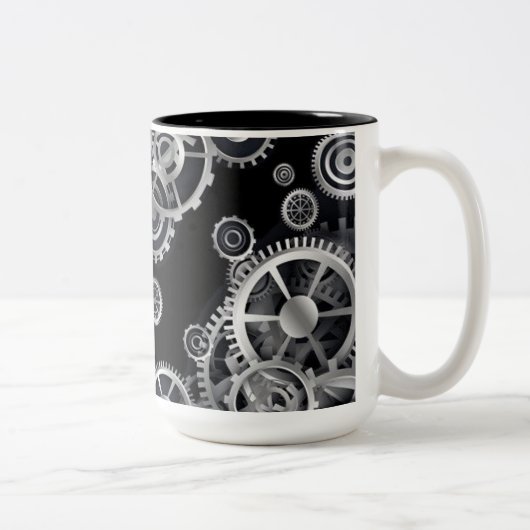 Tasse 2 Couleurs Gears en argent vapeur (Droit)